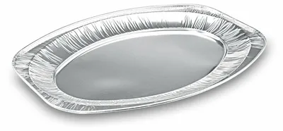 Produktbild von 10x Alu-Catering-Platten Aluminium-Partyplatten Servierplatten 43 x 29 cm