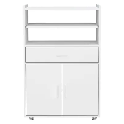 Image de Chariot de cuisine | Chariot | Dimensions totales : H. 92 x W. 59 x D. 40 cm | Espace de rangement suffisant | Défilable | Chariot de service - Kiola