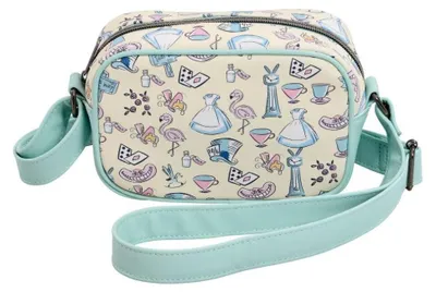 Produktbild von Loungefly Schultertasche Disney Alice im Wunderland mit Blumenszene