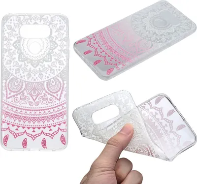 Produktbild von Henna Cover für LG G5 Case Schutz Hülle Silikon Sonne Weiß