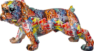 Immagine prodotto di Casablanca Figur, Hund, "Street Art", Bulldogge, Graffitimotiv, Kunstharz, mehrfarbig, , L. 36 cm, B. 75 cm, H. 40 cm 36059