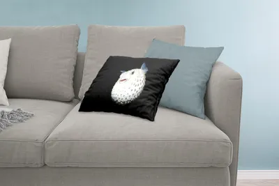 Produktbild von MuchoWow® Zierkissen Sofakissen Wohnzimmer Dekokissen 60x40 cm Fische - Meerestiere - Porträt - Kopfkissen - Polster mit Foto