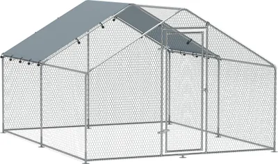 Produktbild von PawHut Hühnerstall 10,2 m² 3 x 3,4 x 1,9 m mit UV-beständigem wasserdichtem Tuch