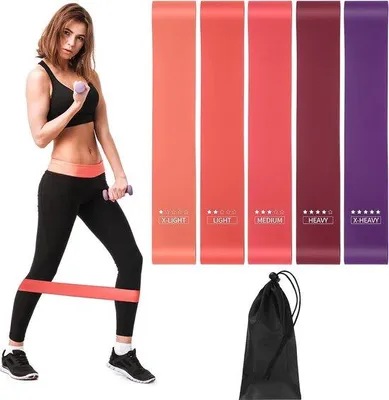 Produktbild von Famanu Fitnessband - Widerstandsbänder in 5 Stärken