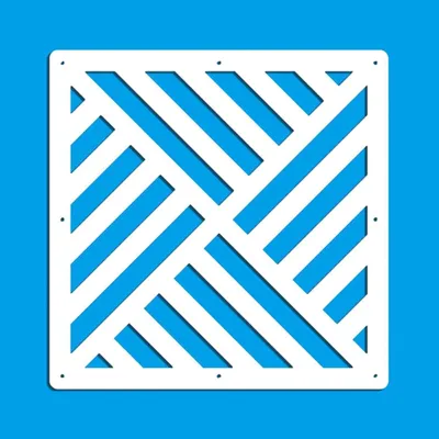 Zdjęcie produktu dla Przegroda przestrzenna wisząca, panel dekoracyjny z wyciętym wzorem, osłona, 29 cm, 1 sztuka, kolor biały