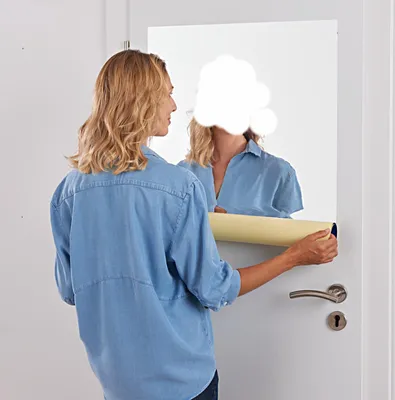 Produktbild von Spiegelfolie Selbstklebend Wand Möbel 150 x 58 cm Wandspiegel Folie Spiegel