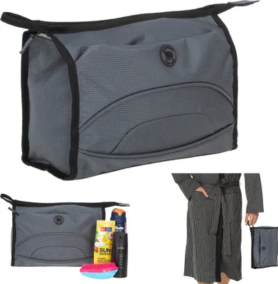 Produktbild von Kulturbeutel Kulturtasche groß Herren Männer Damen Elephant Colors Washbag Sport Reise Sauna Tasche 1290 Grau +b