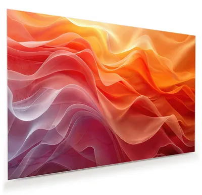 Produktbild von Glasbild 45x30cm in XXL für Wohnzimmer, Schlafzimmer Motiv Farbwirbel