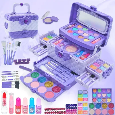 Produktbild von Kinder Schminkset Mädchen Make-Up Spielzeug Geschenke 4-12 Jahre
