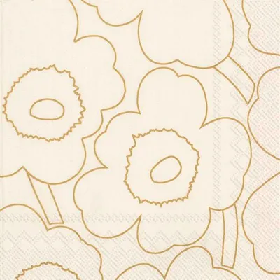 Produktbild von Servietten 33x33 cm - PIIRTO UNIKKO gold