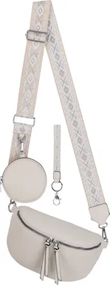 Produktbild von Umhängetasche (BBL-53167) Bauchtasche Crossbody-Bag Kunstleder Italy-Design OFF WHITE