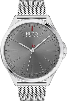 Produktbild von Hugo Boss Zertrümmern Uhr 1530135 Quarz Edelstahlgehäuse Grau Zifferblatt 5 ATM wasserdicht