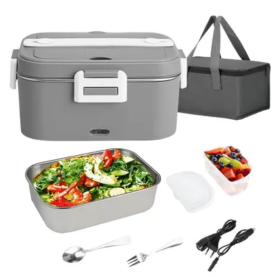 Image de 75W Boîte à lunch électrique 6in1 pour voiture/camion et bureau 12V 24V 220V Chauffe-plats