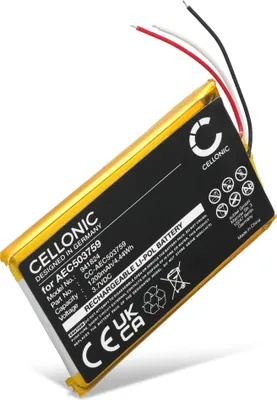 Produktbild von CELLONIC Akku für Headset Kompatibel mit SteelSeries Arctis 7, Arctis 3, Arctis 1, AEC503759 - (1200mAh, 3.7V)