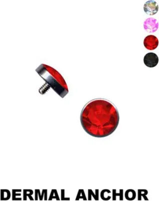 Produktbild von Dermal Anchor: Halbkugel Aufsatz für Hautanker Piercing Weiß 3 mm