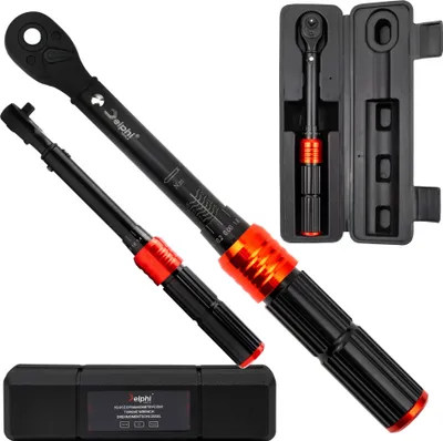 Produktbild von DELPHI Klucz dynamometryczny 1-25 Nm 1/4", 72 zęby CrMO CrV - Skalibrowany, mocny i precyzyjny - Zestaw kluczy dynamometrycznych z rękawicami i etui