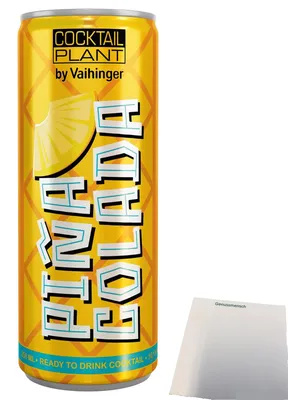 Produktbild von Cocktail Plant Pina Colada 10% (0,25l Dose) + usy Block