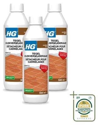 Produktbild von 3 x HG Tegel-Vlekverwijderaar für Fett- & Ölflecken - 500 ml - Vorratspackung - 3 Stücke