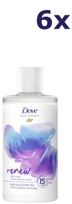 Produktbild von 6x Dove Bad & douche gel 400ml renew wild violet & pink hibiscus