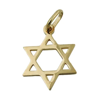Produktbild von Anhänger 21x18mm David-Stern glänzend 9Kt GOLD gold 21x18mm