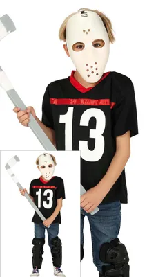 Produktbild von Kostüm  mit Hockeymaske, Groesse:L