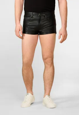 Immagine prodotto di Pantaloni uomo in pelle jeans Ricano SHORTS - Nero / 38