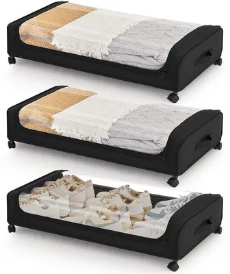 Obrázek produktu pro Azomor® Úložný box pod postel s kolečky na oblečení a hračky, šetří místo a je mobilní
