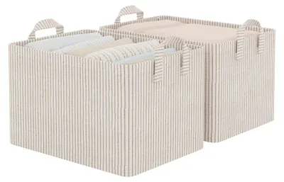 Produktbild von Set von 2 Aufbewahrungsboxen für Kleidung mit Griffen