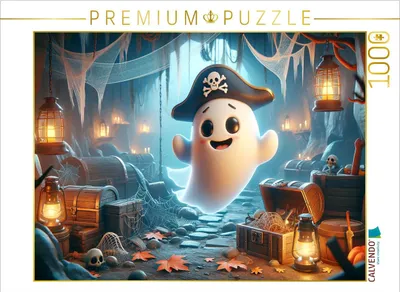 Produktbild von CALVENDO Puzzle Gruselige Abenteuer in der verlassenen Piratenhöhle | 1000 Teile Lege-Größe 64x48cm Foto-Puzzle für glückliche Stunden