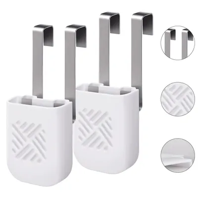 Produktbild von 2 Stück WC Spülkasten Reinigungs Tablettenhalter,Rostfreier Kunststoff/Metall Halter, Hängendes Design, Verhindert Verschmutzung & Rückstände