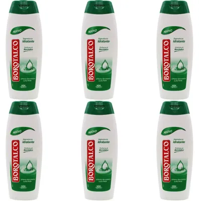 Produktbild von Borotalco:"Original" Borotalco Duft, für Badewanne und Dusche, 500 ml, 6 Stück