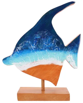 Produktbild von Maritime Holzfigur, Deko Figur - Segelfisch, 28*22*8 cm, Dekoobjekte