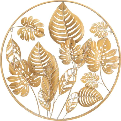 Zdjęcie produktu dla Dekoracja ścienna Pannello 80 x 80 x 6,5 cm metalowa złota