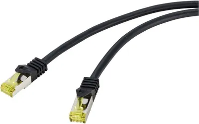 Produktbild von Renkforce RF-4995168 RJ45 Patchkabel CAT 6a (Rohkabel CAT 7) S/FTP 20.00 m Schwarz TPE-Mantel, Flexibel, Flammwidrig 1