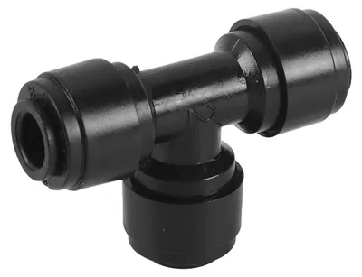 10er-Pack T-Stücke 1/4" für Tropfbewässerung, schwarz