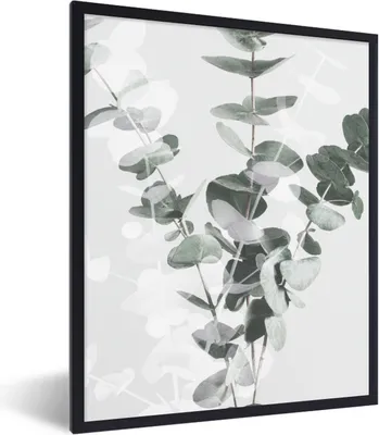 Produktbild von MuchoWow® Gerahmtes Poster Pflanzen - Grün - Natur - Blätter 60x80 cm - Poster mit Schwarzem Bilderrahmen Wandposter Rahmen Foto Bilder - Premium - Wanddeko Wohnzimmer