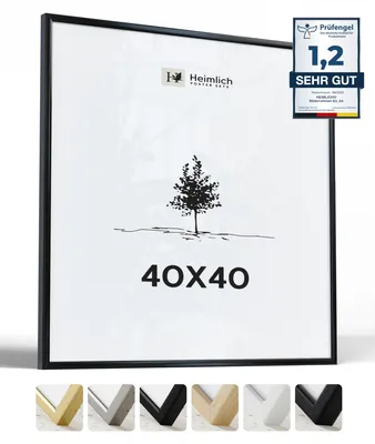 Fotolijst 40x40 cm, Aluminium, Schwarz – Quadratisch