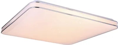 Produktbild von Globo Lighting Deckenleuchte Metall weiß, Acryl opal sparkle, Chromring, dimmbar, Farben fixierbar, SmartLight, App, Memoryfunktion, Nachtlicht, Fernbedienung, Batterie inkludiert 2x AAA, kompatibel mit Smart Home und Alexa, LxBxH: 495x495x80mm, inkl. LED 48W 230V, 500-5186lm Source, 330-3300lm Output, CCT 3000-6400K