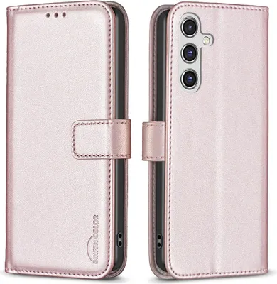 Produktbild von Samsung Galaxy A15 Hülle - BINFEN Klapphülle - Roségold