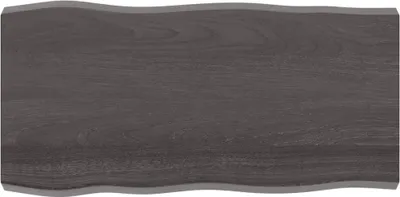 Produktbild von Tischplatte 100x50x(2-6) cm Massivholz Behandelt Baumkante