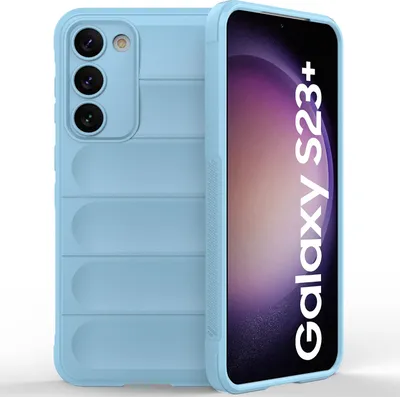 Produktbild von Samsung S23+ Hülle, Weich TPU Silikon Stossfest Anti-rutsch Schutzhülle für Samsung Galaxy S23+ Blau