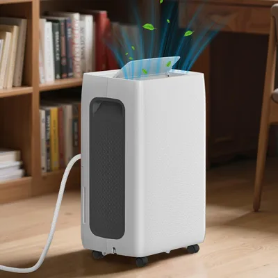 Produktbild von Hebitod Luftentfeuchter 26L/Tag bis 30㎡,inkl. 4.5L Wassertank, für Schlafzimmer Badezimmer Keller Schrank Büro Garage