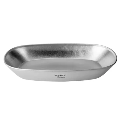 Imagen del producto de Platos para camping, platos para barbacoa, platos para acampar, platos de metal para camping, plato de titanio, plato para pescado, platos para pescado