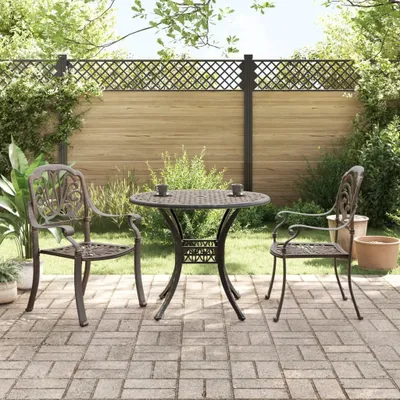 Produktbild von Maison Exclusive - 3-tlg. Bistro-Set Bronzen Aluminiumguss