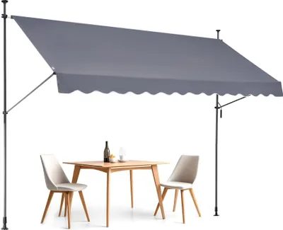Obrázok produktu pre Markíza na balkón Markíza s kľukou 350x120cm Sivá