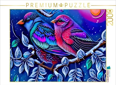 Produktbild von CALVENDO Puzzle Vögel im Winter | 2000 Teile Lege-Größe 90x67cm Foto-Puzzle für glückliche Stunden