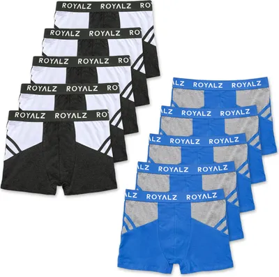 Produktbild von ROYALZ Boxershorts Herren Unterhose 10er Pack Sport-Look Sportiv Männer Unterwäsche men 10 Set (95% Baumwolle / 5% Elasthan)