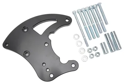 Image de Support de climatisation à montage surélevé - Kit de support de compresseur de climatisation haute stabilité - Pièce de rechange pour Chevrolet LS, LS1, LS2, LS3, LS6, Vortec et camions LQ - Noir