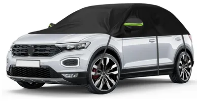 Zdjęcie produktu dla Osłona samochodowa, półgaraż, uniwersalna, do samochodów SUV do 460 cm, czarna, odporna na kurz, śnieg i promieniowanie UV