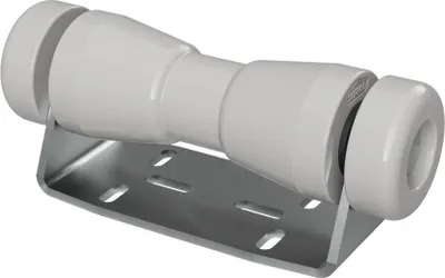 Obrázok produktu pre Polyuretánový kýlový valec s držiakom B vrátane koncoviek pomoc pri spúšťaní prívesu na čln pozinkované SUPROD, 200 mm (+ EC), šedá